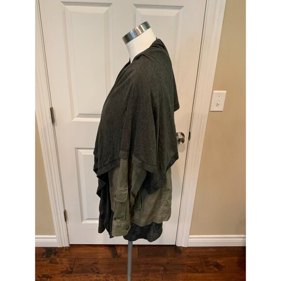 Hei Hei Anthropologie Army Green "Cascade" Anorak Jacket, Size Small - Picture 6 of 8